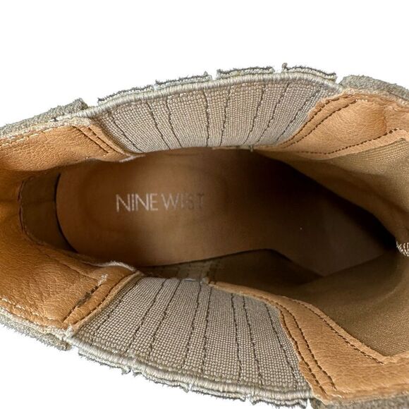 Nine West Orleeh Women's Block Heel Ankle Boots Tan Taupe Size 8.5 - Picture 5 of 15